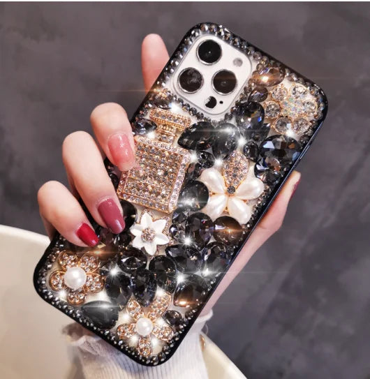 Estuche con diamantes de imitación para Note 10+
