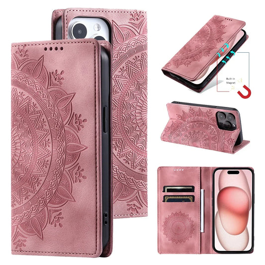 iPhone 15PM Magnetic Leather Flip