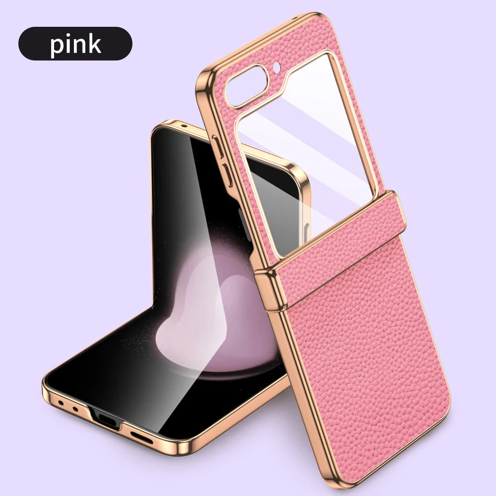 Protección de cuero para Z Flip 5