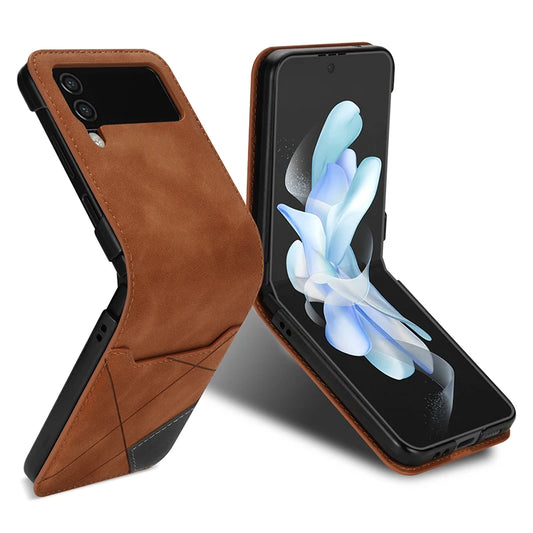 Z Flip 5 Leather Shockproof