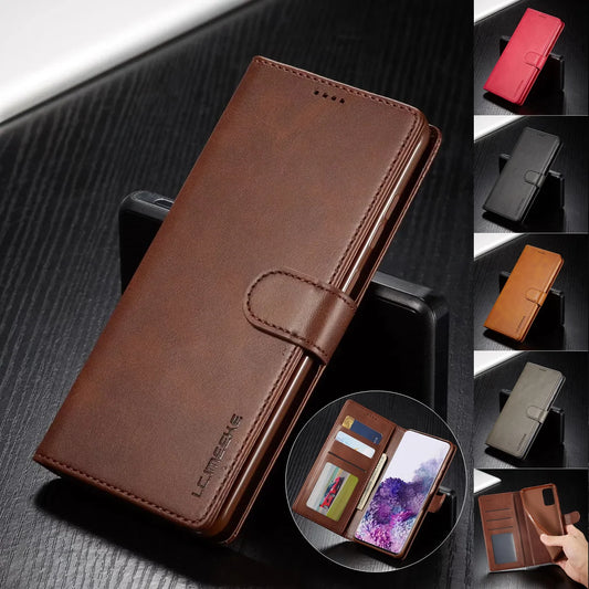Funda de cuero para Note 10+