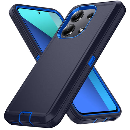 A black and blue MOtterBox case for an iPhone.