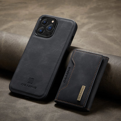 Black phone case with brand logo on a textured surface