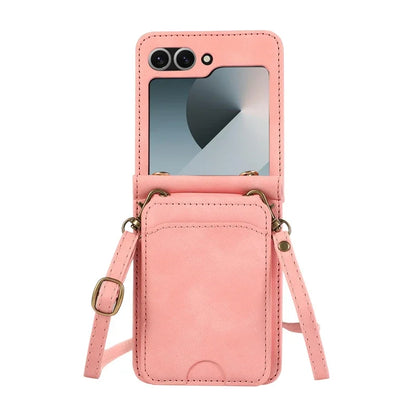 Cartera de cuero para Z Flip 6