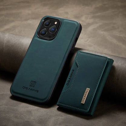 Teal phone case with DG.MING branding on a textured surface