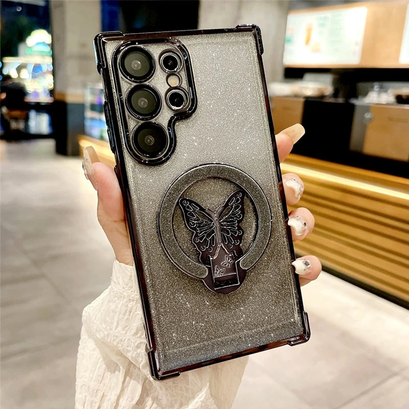 Funda con soporte de mariposa para S21 Ultra